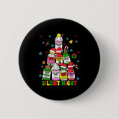 Icu Nurse Silent Night Profol Christmas Tree Merry Button (Vorderseite)