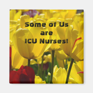 ICU Nurses Magnete Gelbe Tulip Blume Pflegen Magnet