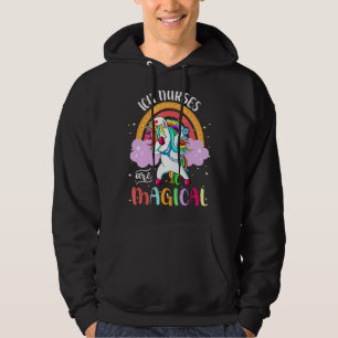 Icu Nurses Rn Nursing Magical Unicorn Regenbogen Hoodie