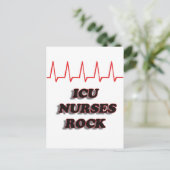 ICU NURSES ROCK POSTKARTE (Stehend Vorderseite)