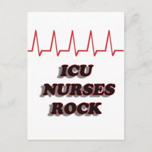 ICU NURSES ROCK POSTKARTE