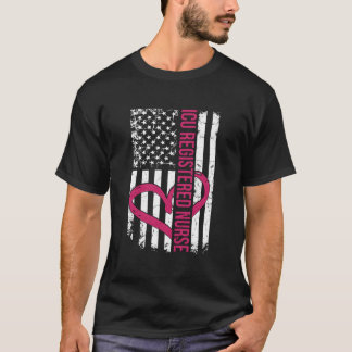 Icu-Registrierte Pflegekraft Flagge Pflegende Absc T-Shirt