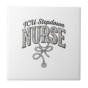 ICU-Schritt-nach-unten-Krankenschwester Vintage-Bl Fliese