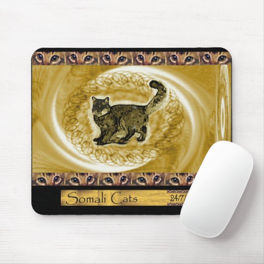 ICU somalische Katzen-Gekritzel Mousepad (Mit Mouse)