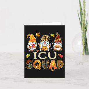 Icu Squad Gnome Nurse Leopard Erntedank Fall St Karte