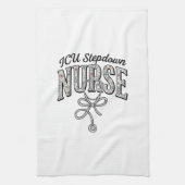 ICU Stepdown Krankenschwester Vintage Blumen Steth Geschirrtuch (Vertikal)