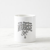 ICU Stepdown Krankenschwester Vintage Blumen Steth Kaffeetasse (Mittel)