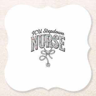 ICU Stepdown Krankenschwester Vintage Blumen Steth Untersetzer