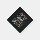 ICU, wenn Sie schlafen ICU Nurse Weihnachten Serviette (Ecke)