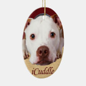 iCuddle Pitbull Keramik Ornament (Rechts)