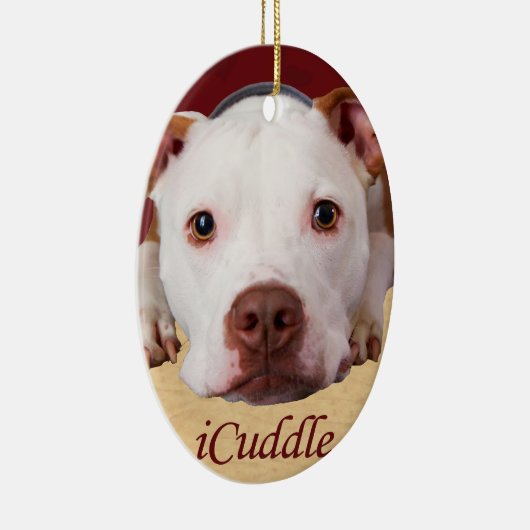 iCuddle Pitbull Keramik Ornament (Rechts)