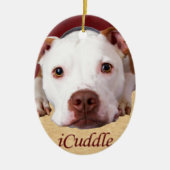 iCuddle Pitbull Keramik Ornament (Vorne)
