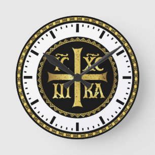 ICXC Jesus II Runde Wanduhr
