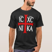ICXC NIKA, Jesus Christus erobert. T-Shirt (Vorderseite)