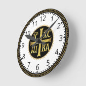 ICXC-Nummer Jesus Orthodox Runde Wanduhr (Winkel)