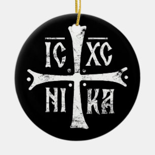 ICXCNIKA Kreuz orthodoxe Religion Christentum Symb Keramik Ornament
