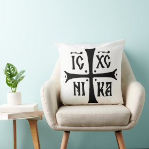 ICXCNIKA Kreuz orthodoxe Religion Christentum Symb Kissen