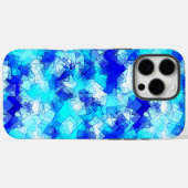 Icy Abstrakt Blue Overlapping Square Muster Case-Mate iPhone Hülle (Rückseite (Horizontal))
