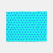 Icy Aqua und Blaues Schneeflockenmuster Fleecedecke (Vorderseite (Horizontal))