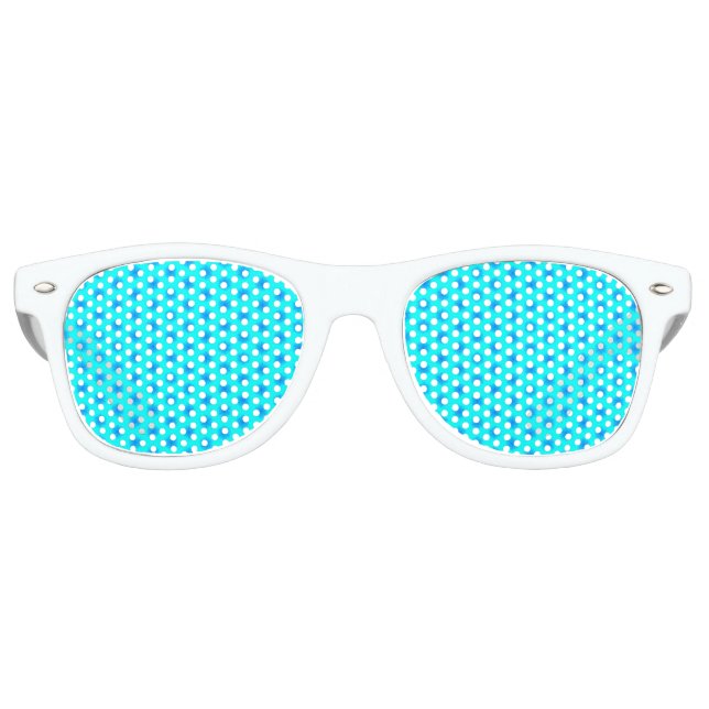 Icy Aqua und Blaues Schneeflockenmuster Sonnenbrille (Vorderseite)