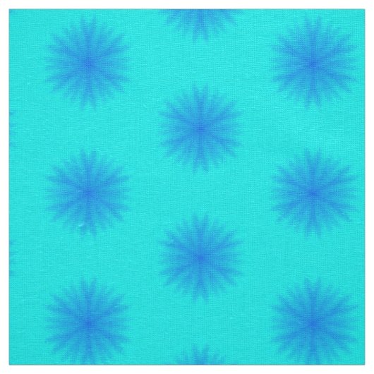 Icy Aqua und Blaues Schneeflockenmuster Stoff (Muster)