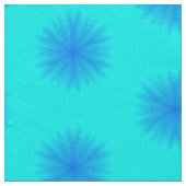 Icy Aqua und Blaues Schneeflockenmuster Stoff (Nahaufnahme)