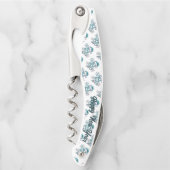 Icy Blue 2026 with Santa Hat and Snowflakes  Kellnermesser (Vorderseite)