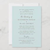 Icy Blue 2 Venue Chuch Wedding Invitation Einladung (Vorderseite)