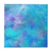 Icy Blue Abstract Design Fliese (Vorderseite)