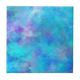 Icy Blue Abstract Design Fliese