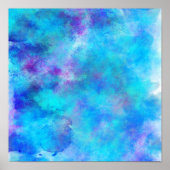 Icy Blue Abstract Design Poster (Vorne)