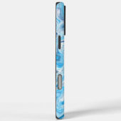 Icy Blue Abstrakte Marmortextur Flüssigkeit Case-Mate iPhone Hülle (Rückseite / Rechts)