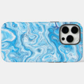 Icy Blue Abstrakte Marmortextur Flüssigkeit Case-Mate iPhone Hülle (Rückseite (Horizontal))