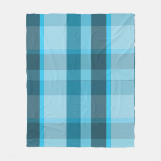 Icy Blue & Aquamarin Kariert Fleece Blanket