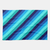 Icy Blue Aquamarin Stripes Küchentuch (Horizontal)