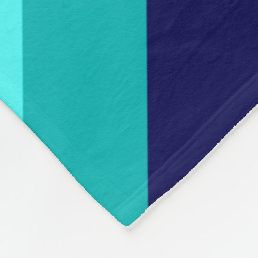 Icy Blue Aquamarin Stripes Large Fleece Blanket (Ecke)