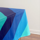 Icy Blue Aquamarin Stripes Large Tableclout Tischdecke (Beispiel)