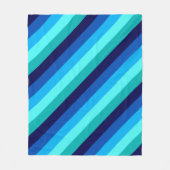 Icy Blue Aquamarin Stripes Medium Fleece Blanket (Vorderseite)