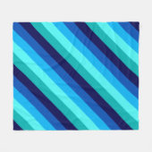 Icy Blue Aquamarin Stripes Medium Fleece Blanket (Vorderseite (Horizontal))