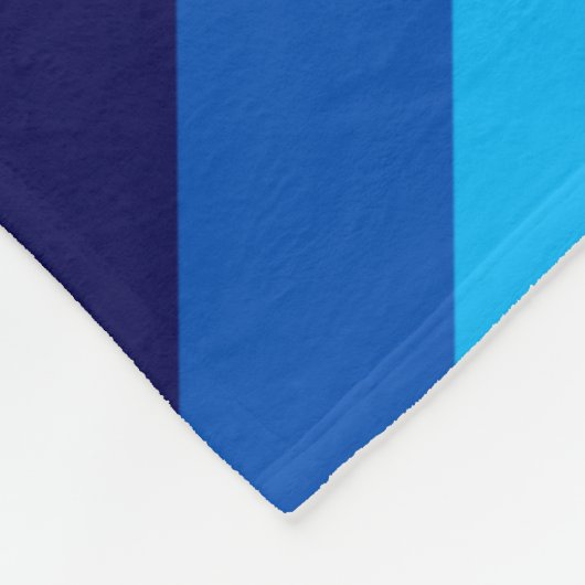 Icy Blue Aquamarin Stripes Medium Fleece Blanket (Ecke)