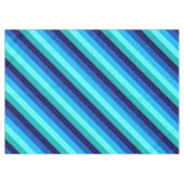 Icy Blue Aquamarin Stripes Medium Tableclout Tischdecke (Vorderseite (Horizontal))
