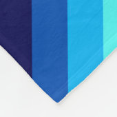 Icy Blue Aquamarin Stripes Small Fleece Blanket (Ecke)