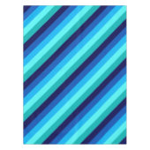 Icy Blue Aquamarin Stripes Small Tableclout Tischdecke (Vorderseite)