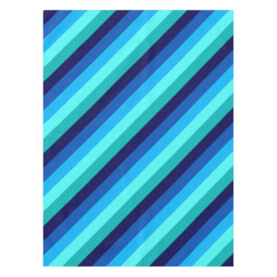 Icy Blue Aquamarin Stripes Small Tableclout Tischdecke