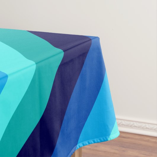 Icy Blue Aquamarin Stripes Small Tableclout Tischdecke (Beispiel)