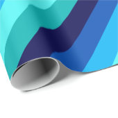 Icy Blue Aquamarin Stripes Wrapping Paper Geschenkpapier (Rolleneckpunkt)