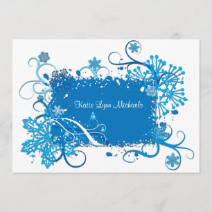 Icy Blue Bridal Dusche Einladung