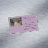 Icy Blue Canine Eyes Magnetische Visitenkarte (Beispiel)