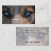 Icy Blue Canine Eyes Visitenkarte (Vorne/Hinten)