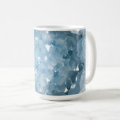 Icy Blue Celestite Crystal Geode Printed Gemstone Kaffeetasse (VorderseiteRechts)
